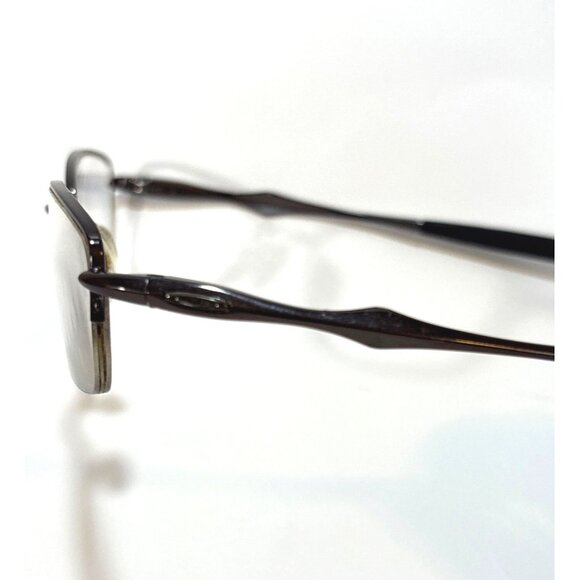 Oakley Slim Black Rectangular Eyeglasses With Metal Frame - Picture 2 of 4